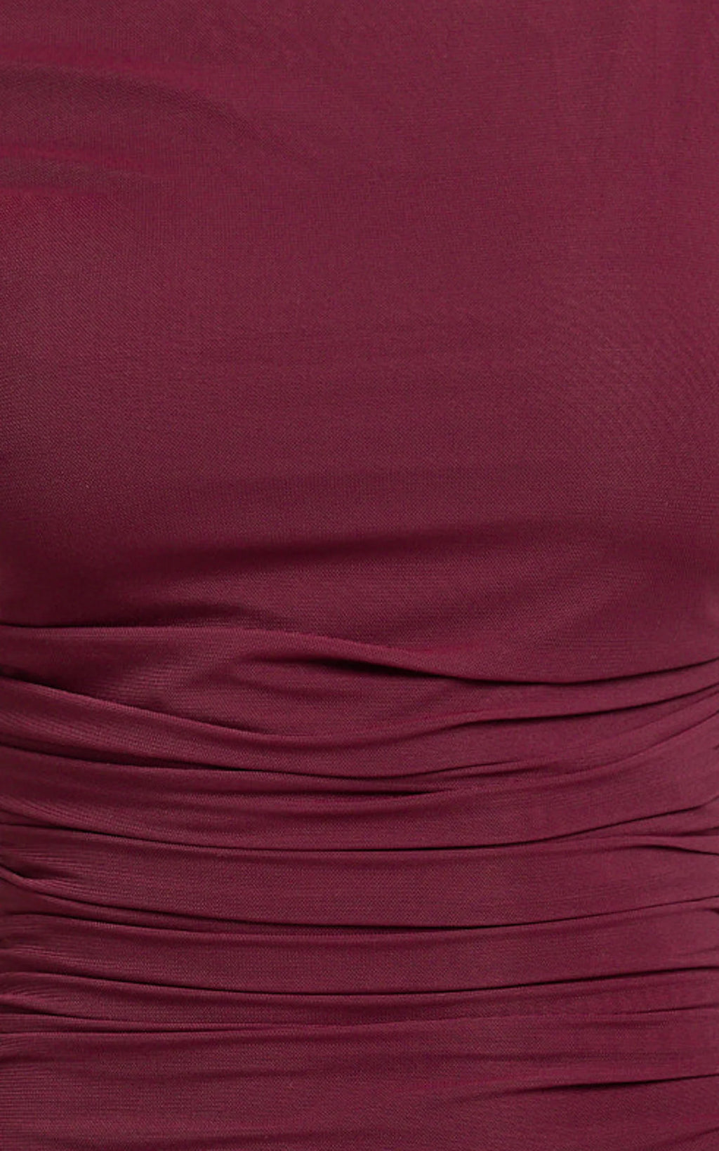 Judee Midi Dress - One Shoulder High Side Split Dress in Wine